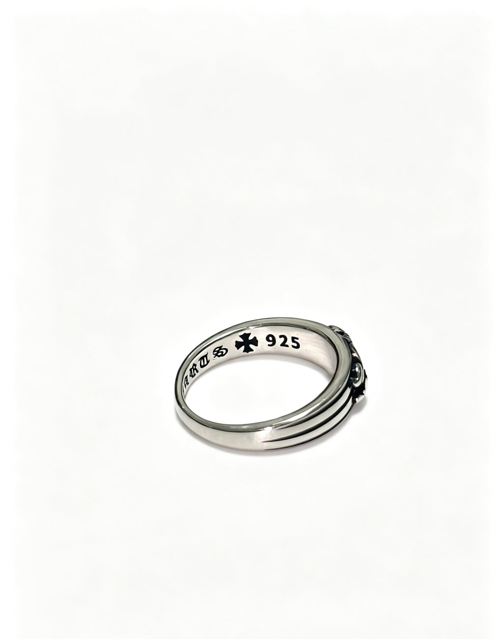 Chrome Hearts Dark Scroll Inlay Ring - album image 3