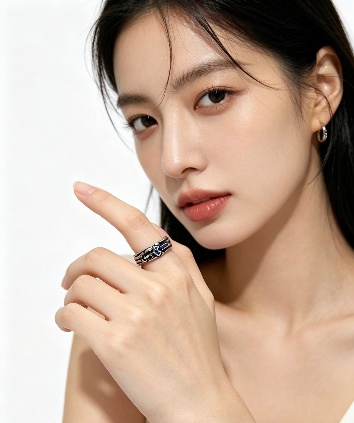 Chrome Hearts Dark Scroll Inlay Ring - album image 9