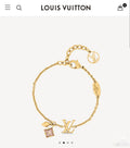 Louis Vuitton Pink LV Letter Crystal Accent Bracelet - album image 1