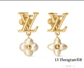 Louis Vuitton Flower LV Letter Stud Earrings - album image 1