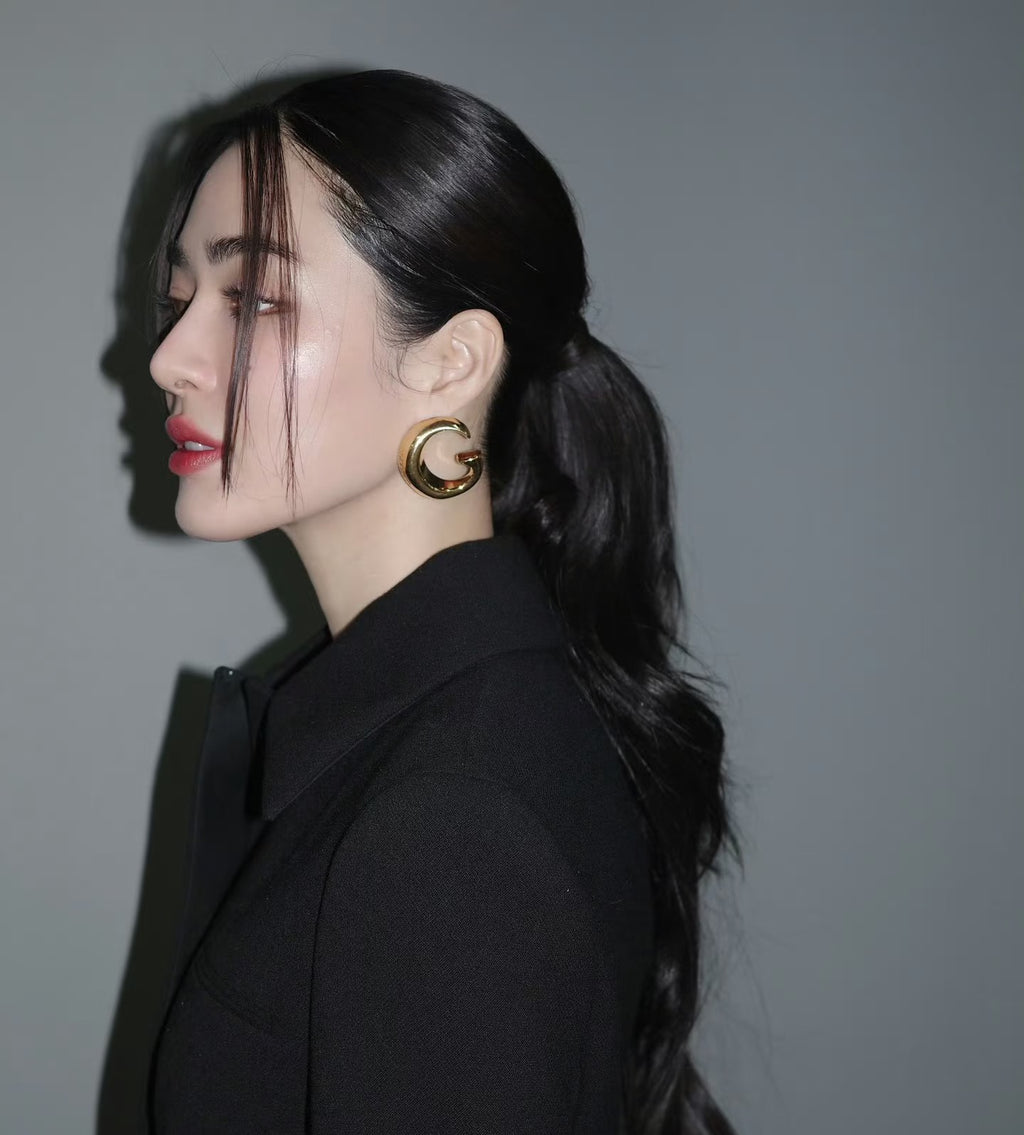 Gucci Interlocking G Gold-Tone Stud Earrings - album image 6