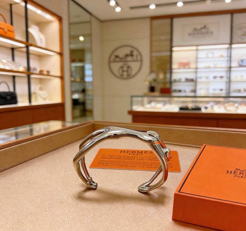 Hermès Silver-Tone Open Anchor Cuff Bangle - album image 1