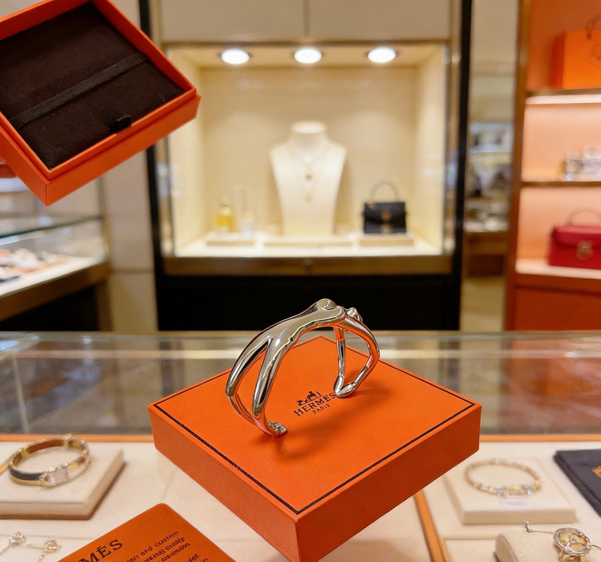 Hermès Silver-Tone Open Anchor Cuff Bangle - album image 7