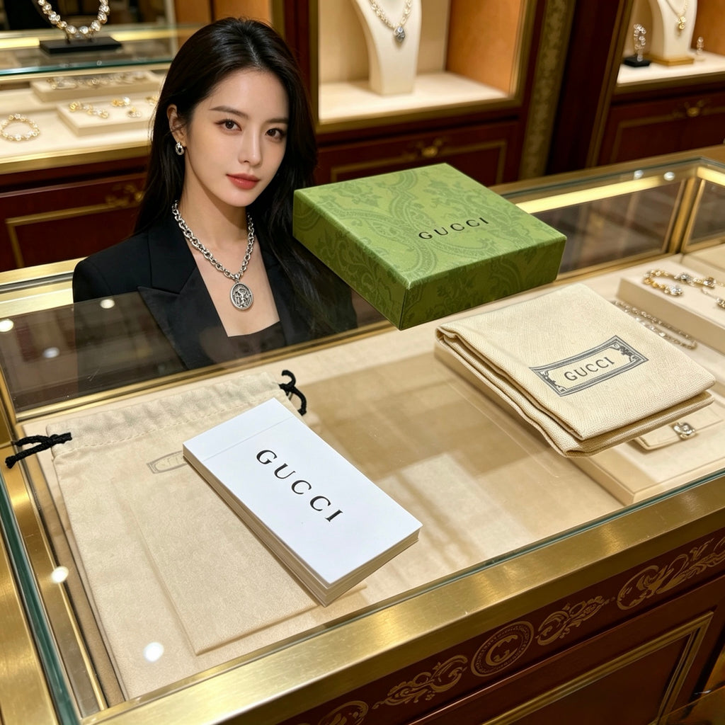 Gucci Anger Forest Interlocking G Antiqued Chain Necklace - album image 6