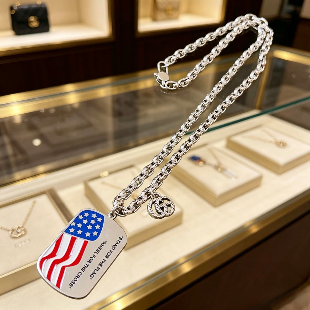 Gucci Anger Forest Interlocking G Antiqued Chain Necklace - album image 4