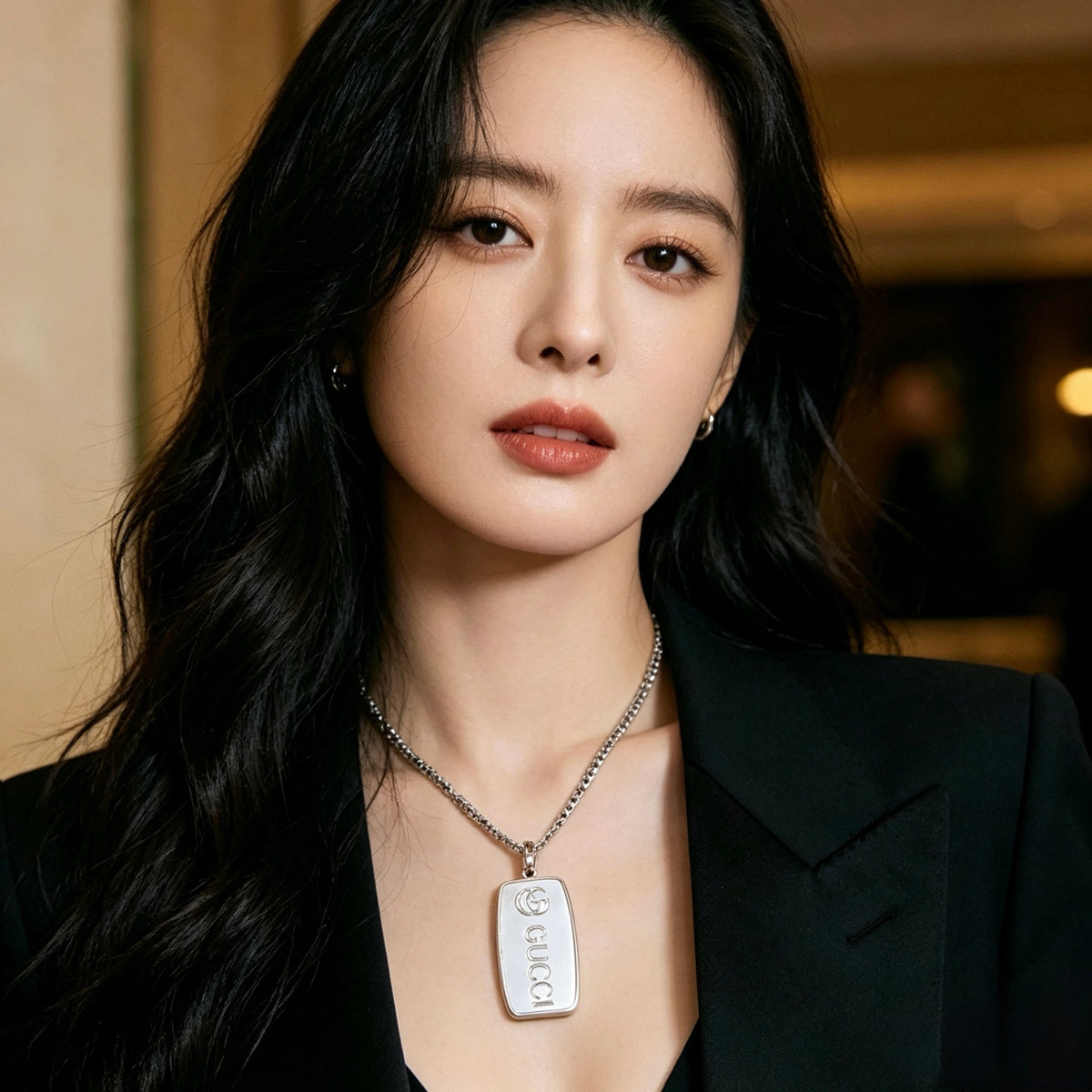 Gucci Anger Forest Interlocking G Antiqued Chain Necklace - album image 3