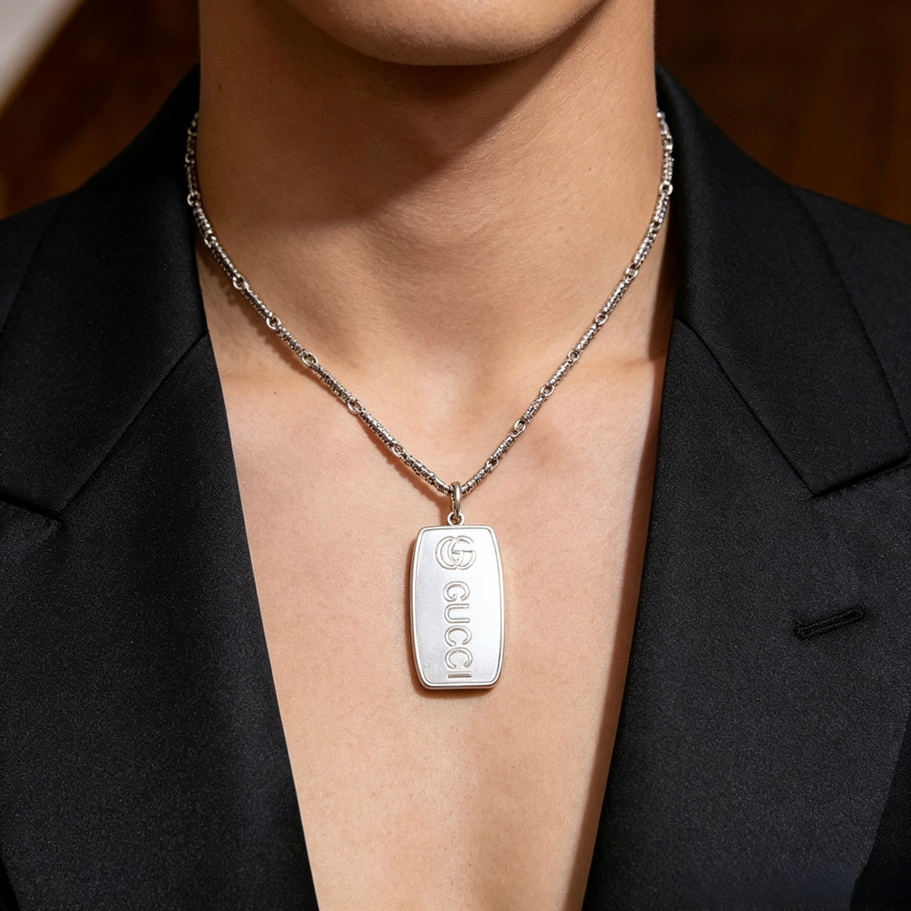 Gucci Anger Forest Interlocking G Antiqued Chain Necklace - album image 7