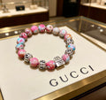 Gucci Anger Forest Interlocking G Patterned Stone Agate Beaded Snake Bracelet - album image 1
