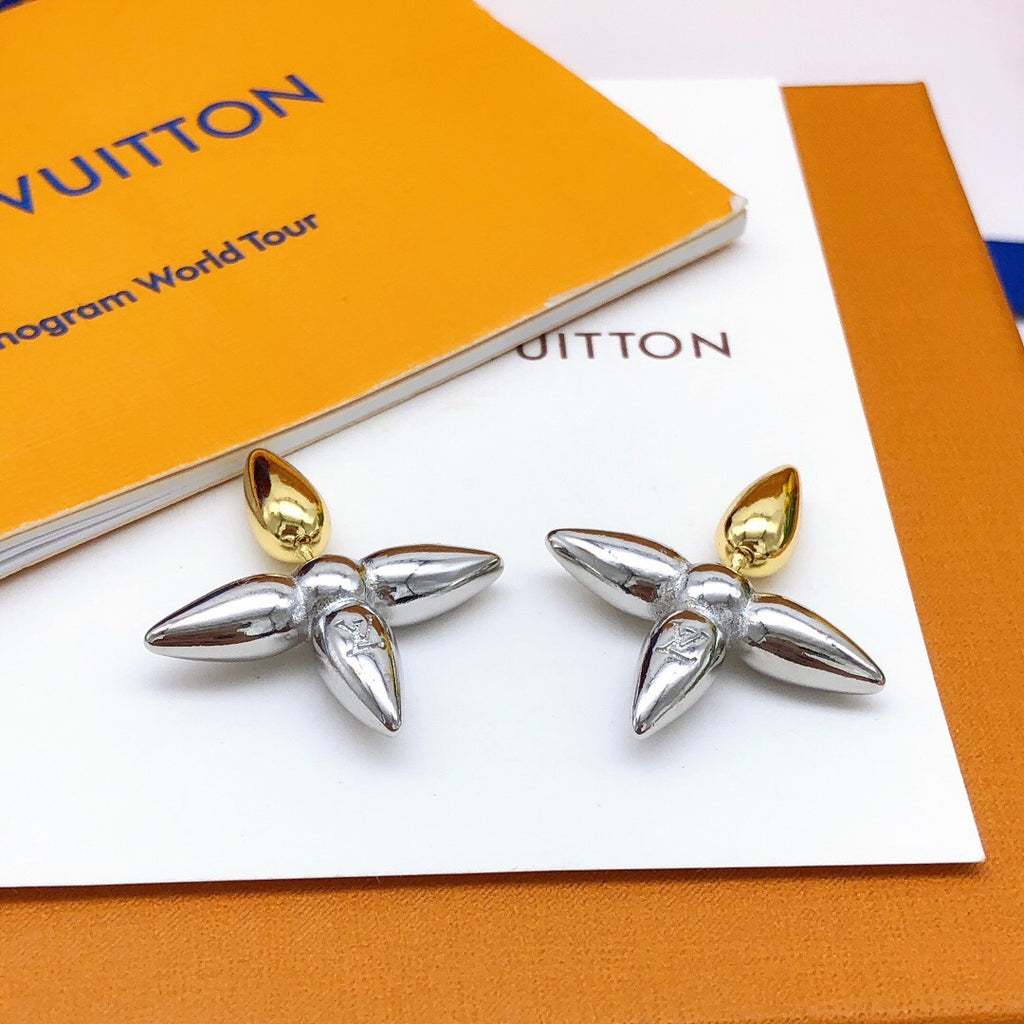 Louis Vuitton Two-Tone Monogram Polished Earrings - album image 3