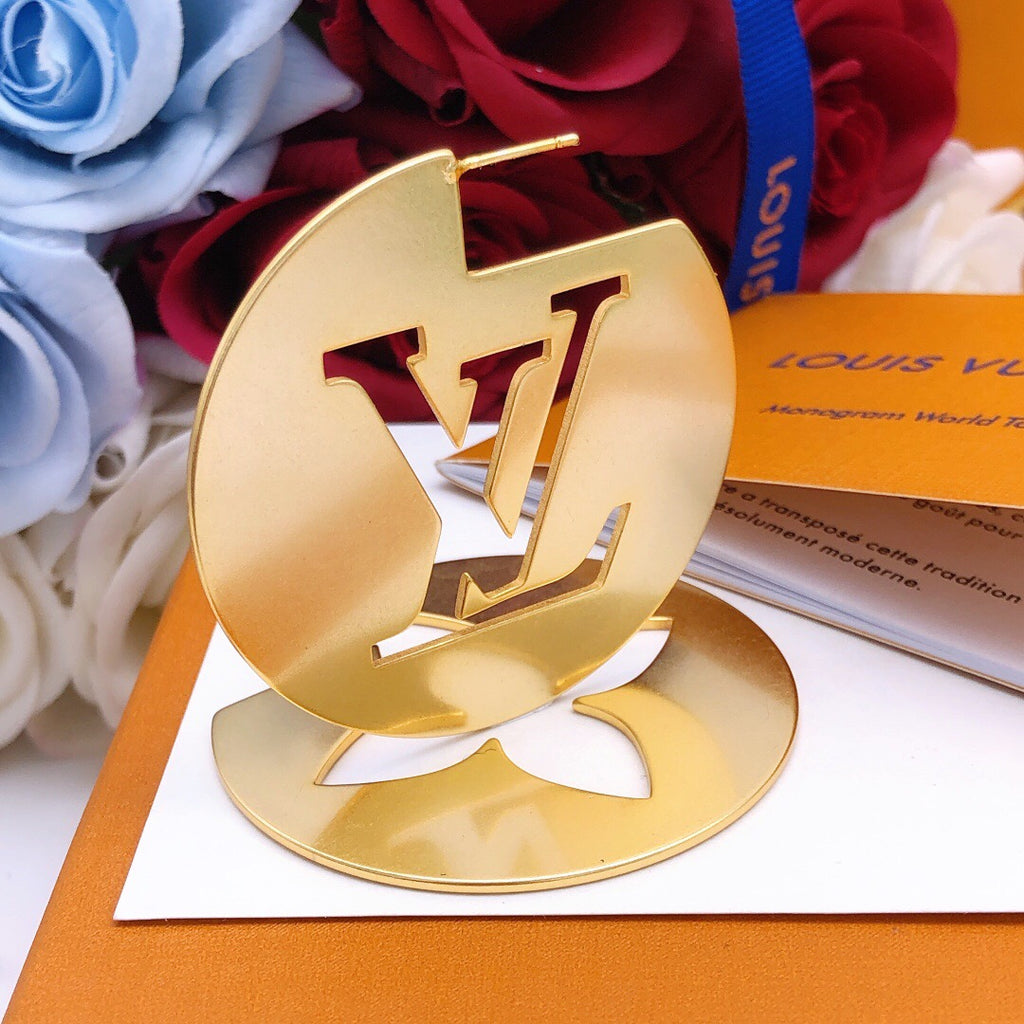 Louis Vuitton Monogram Circular Openwork Polished Earrings - album image 4
