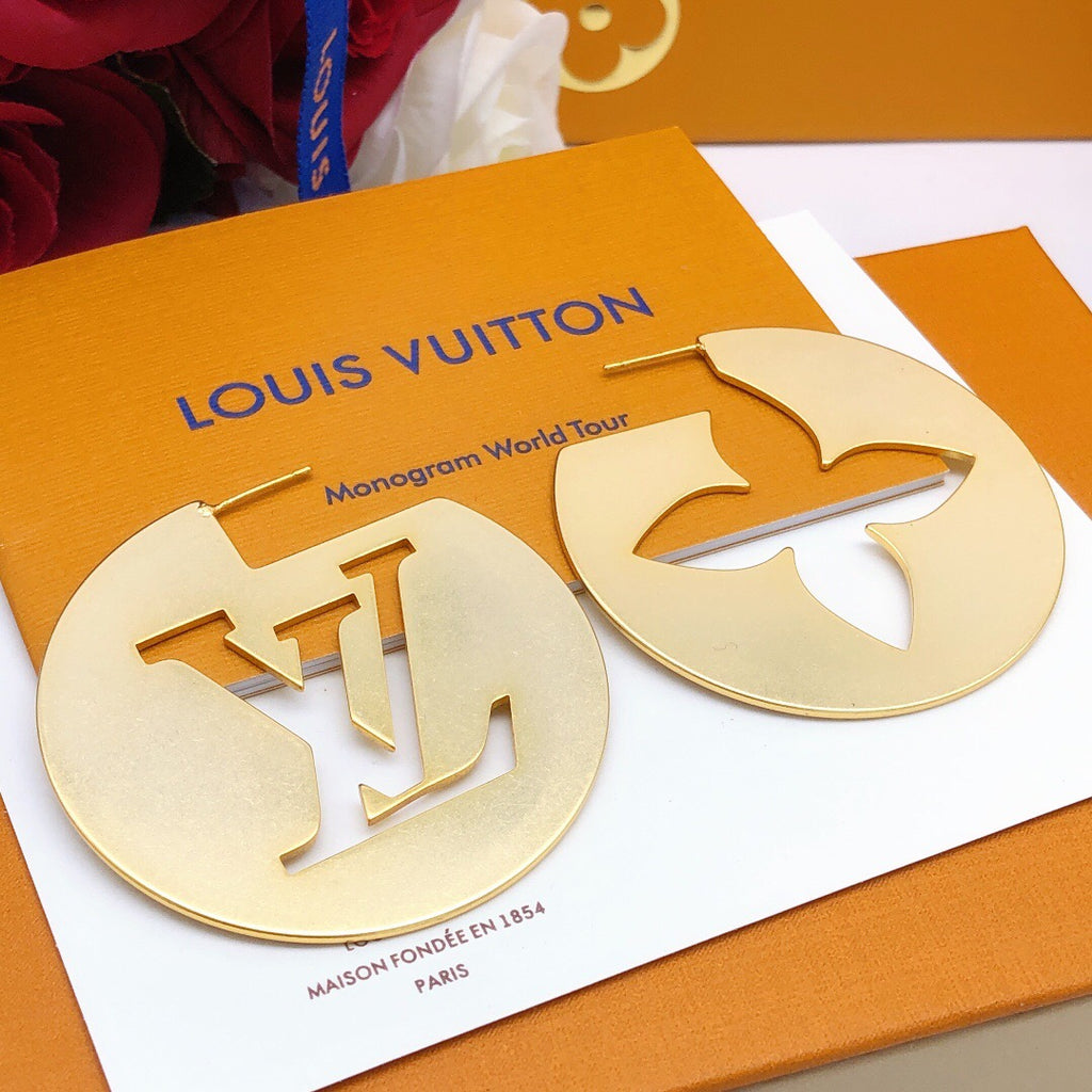 Louis Vuitton Monogram Circular Openwork Polished Earrings - album image 1