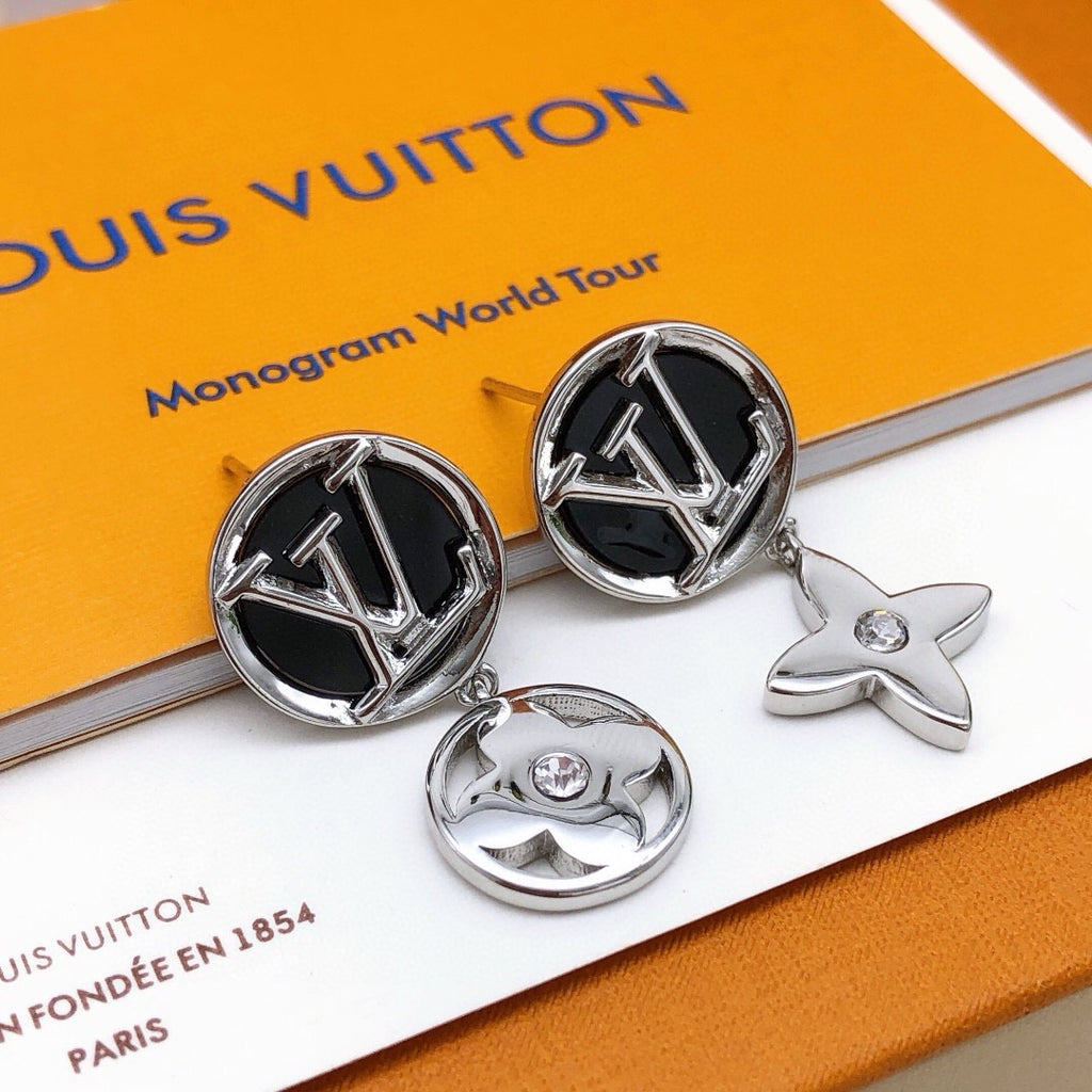 Louis Vuitton Black Circular Earrings - album image 2