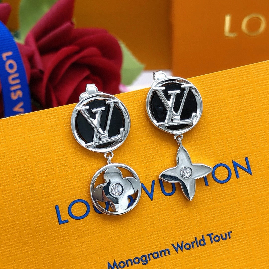 Louis Vuitton Black Circular Earrings - album image 8