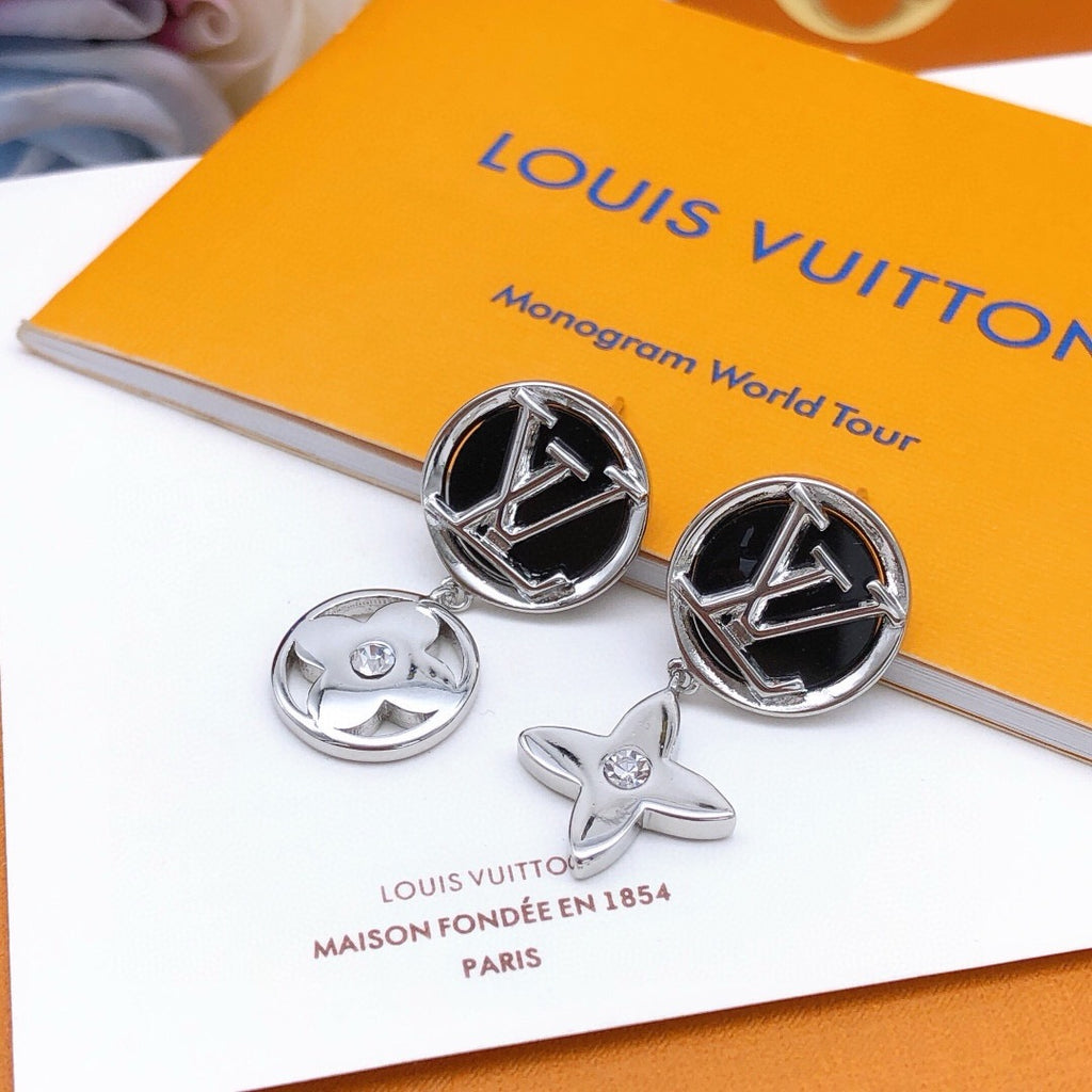 Louis Vuitton Black Circular Earrings - album image 3