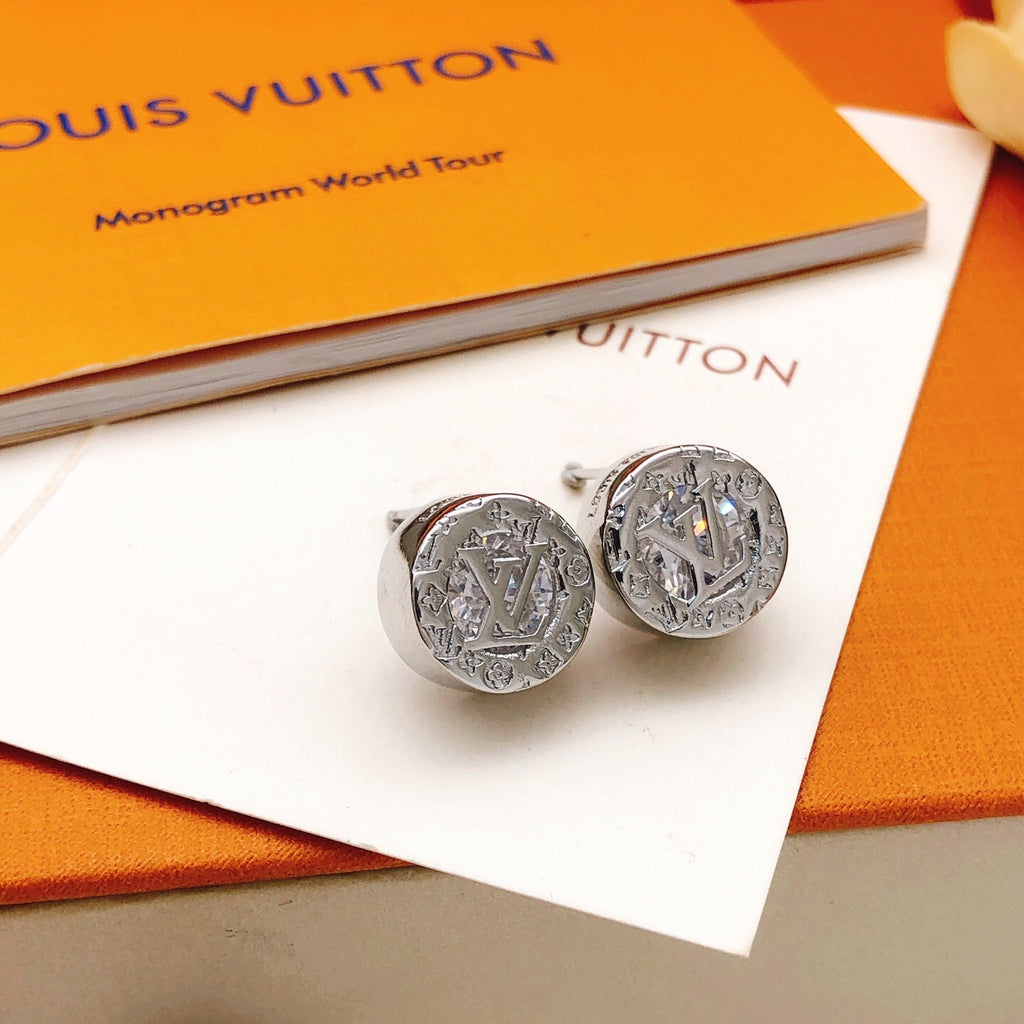 Louis Vuitton Silver-Tone Circular Earrings - album image 3