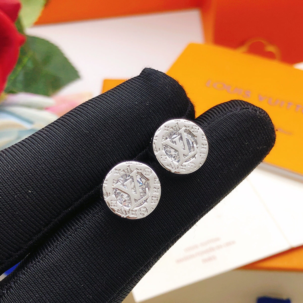 Louis Vuitton Silver-Tone Circular Earrings - album image 1