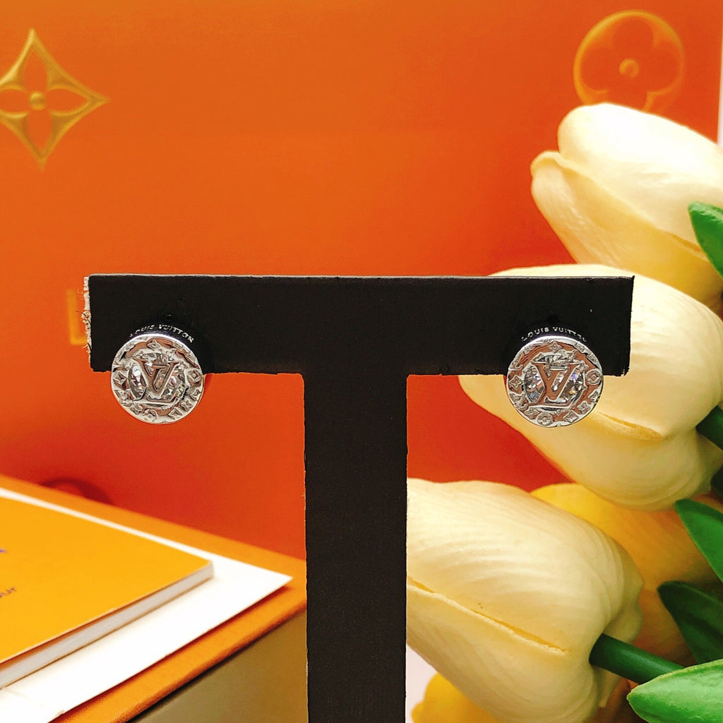 Louis Vuitton Silver-Tone Circular Earrings - album image 7