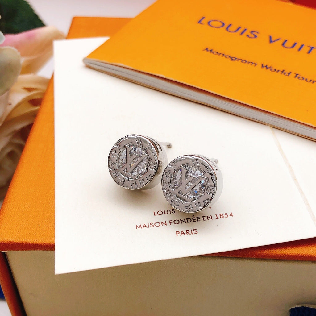 Louis Vuitton Silver-Tone Circular Earrings - album image 2