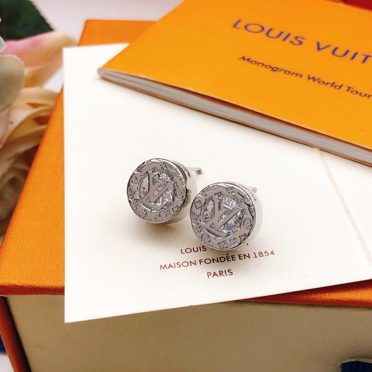 Louis Vuitton Silver-Tone Circular Earrings - album image 2
