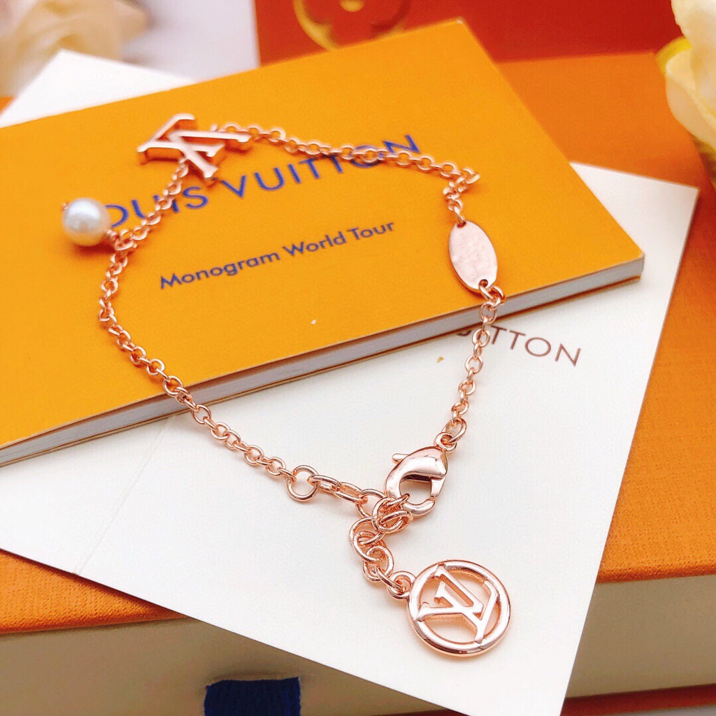 Louis Vuitton Rose Gold-Tone Gold-Tone Pearl Bracelet - album image 3