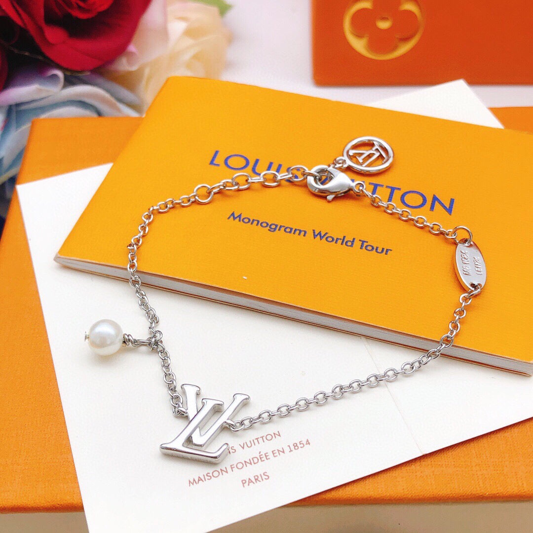 Louis Vuitton Silver-Tone Pearl Bracelet - album image 1