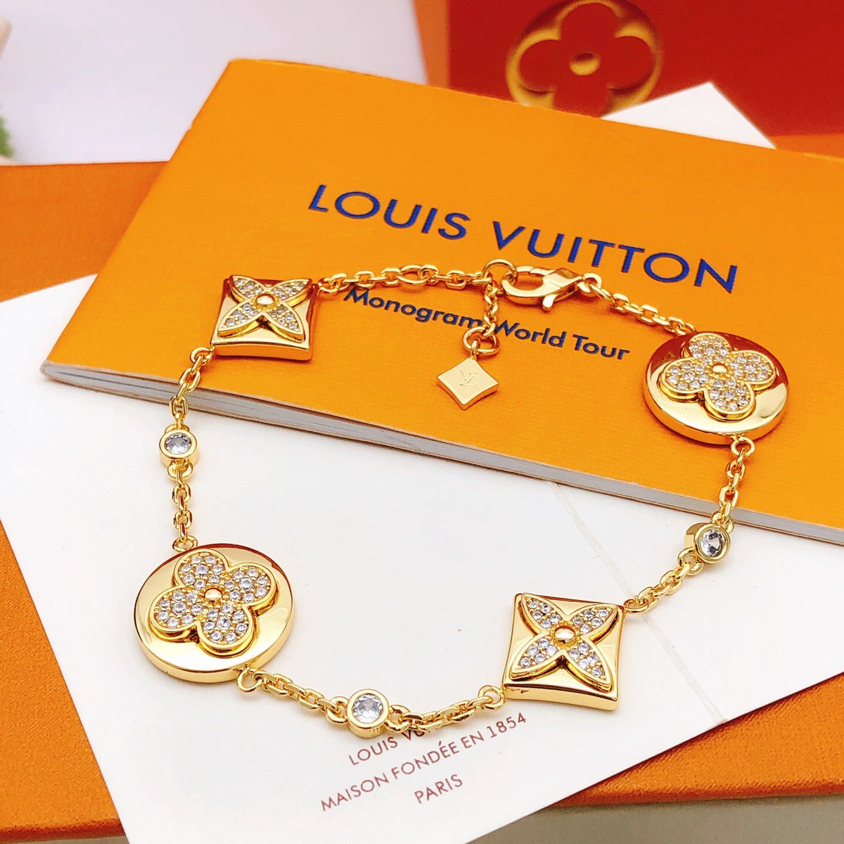 Louis Vuitton Flower Crystal Accent Bracelet - album image 4