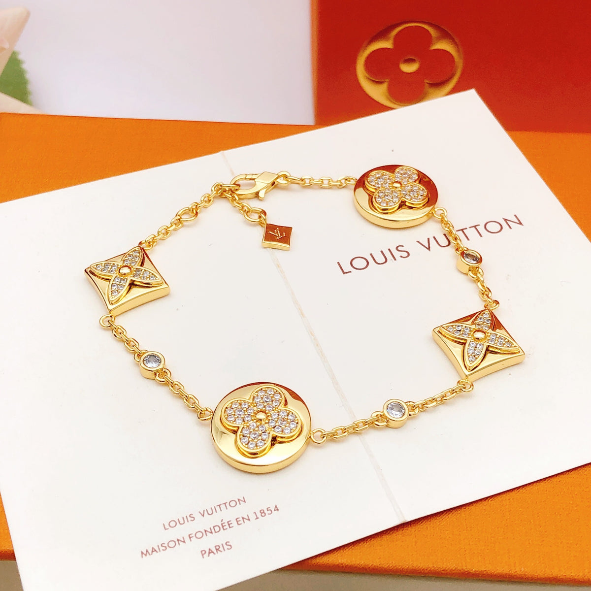 Louis Vuitton Flower Crystal Accent Bracelet - album image 5