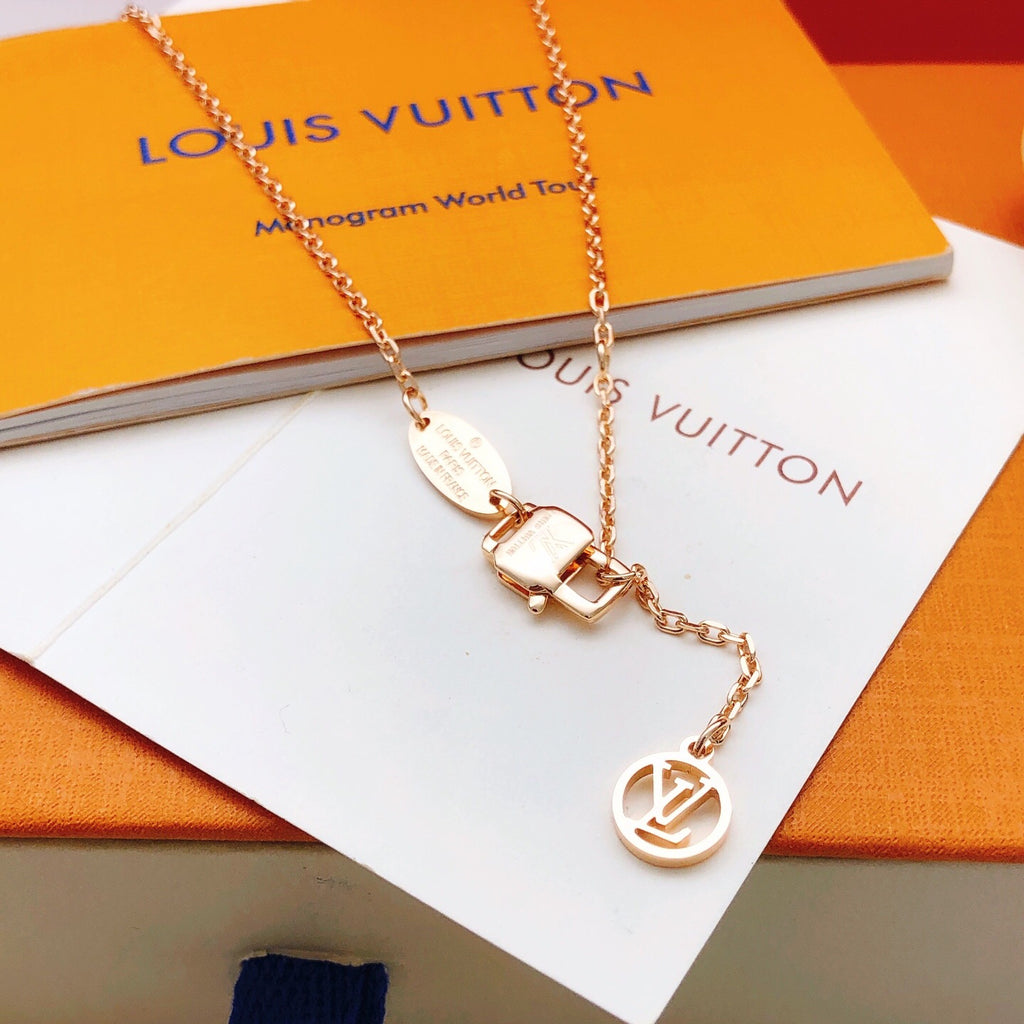 Louis Vuitton Rose Gold-Tone White Mother-of-Pearl Tassel Necklace - album image 3