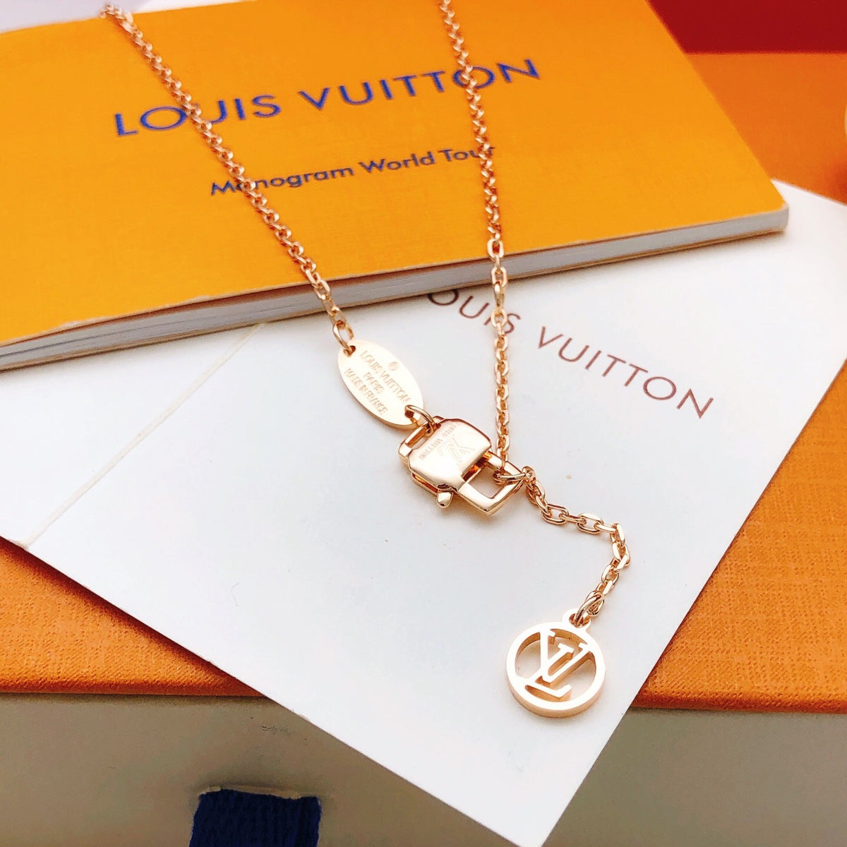 Louis Vuitton Rose Gold-Tone White Mother-of-Pearl Tassel Necklace - album image 3