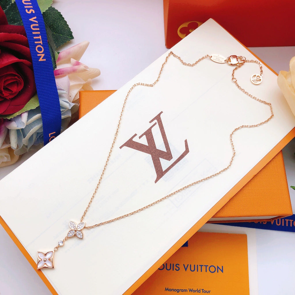 Louis Vuitton Rose Gold-Tone White Mother-of-Pearl Tassel Necklace - album image 6