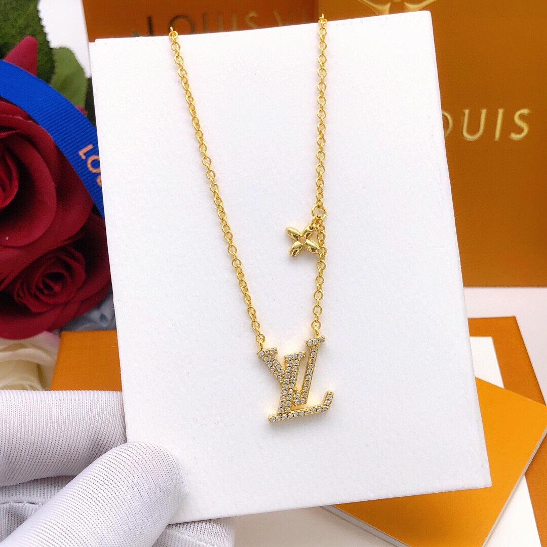 Louis Vuitton Gold-Tone Crystal Accent Necklace - album image 5