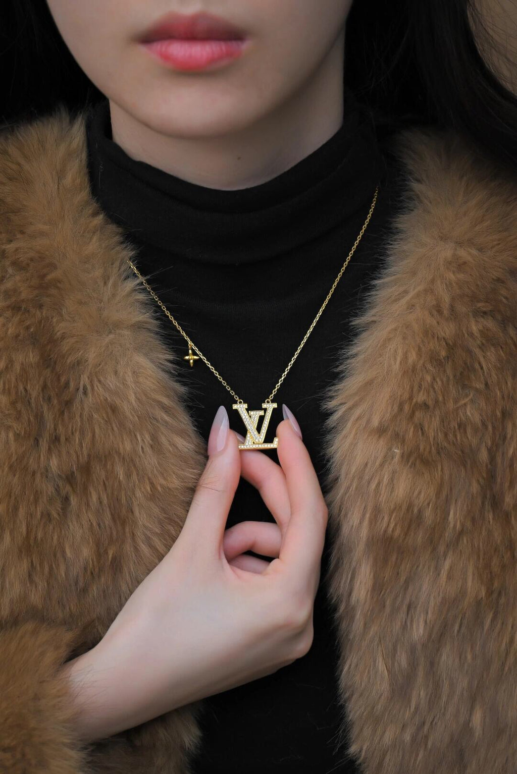 Louis Vuitton Gold-Tone Crystal Accent Necklace - album image 7