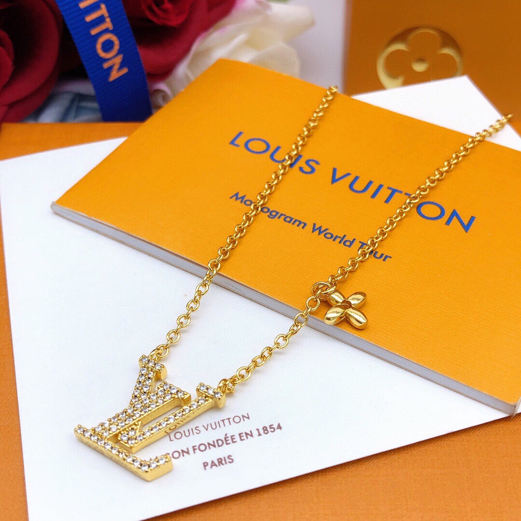 Louis Vuitton Gold-Tone Crystal Accent Necklace - album image 2