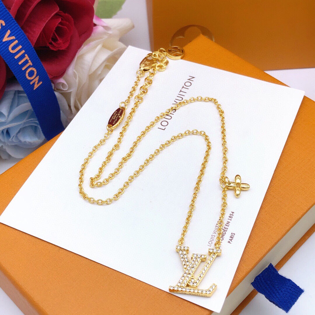 Louis Vuitton Gold-Tone Crystal Accent Necklace - album image 6
