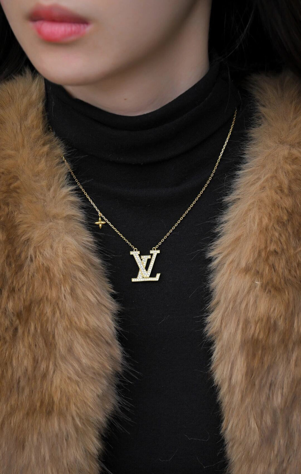 Louis Vuitton Gold-Tone Crystal Accent Necklace - album image 9