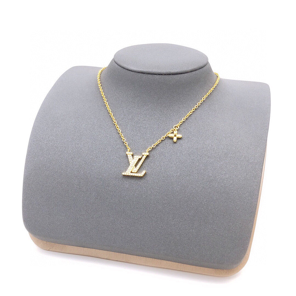 Louis Vuitton Gold-Tone Crystal Accent Necklace - album image 4