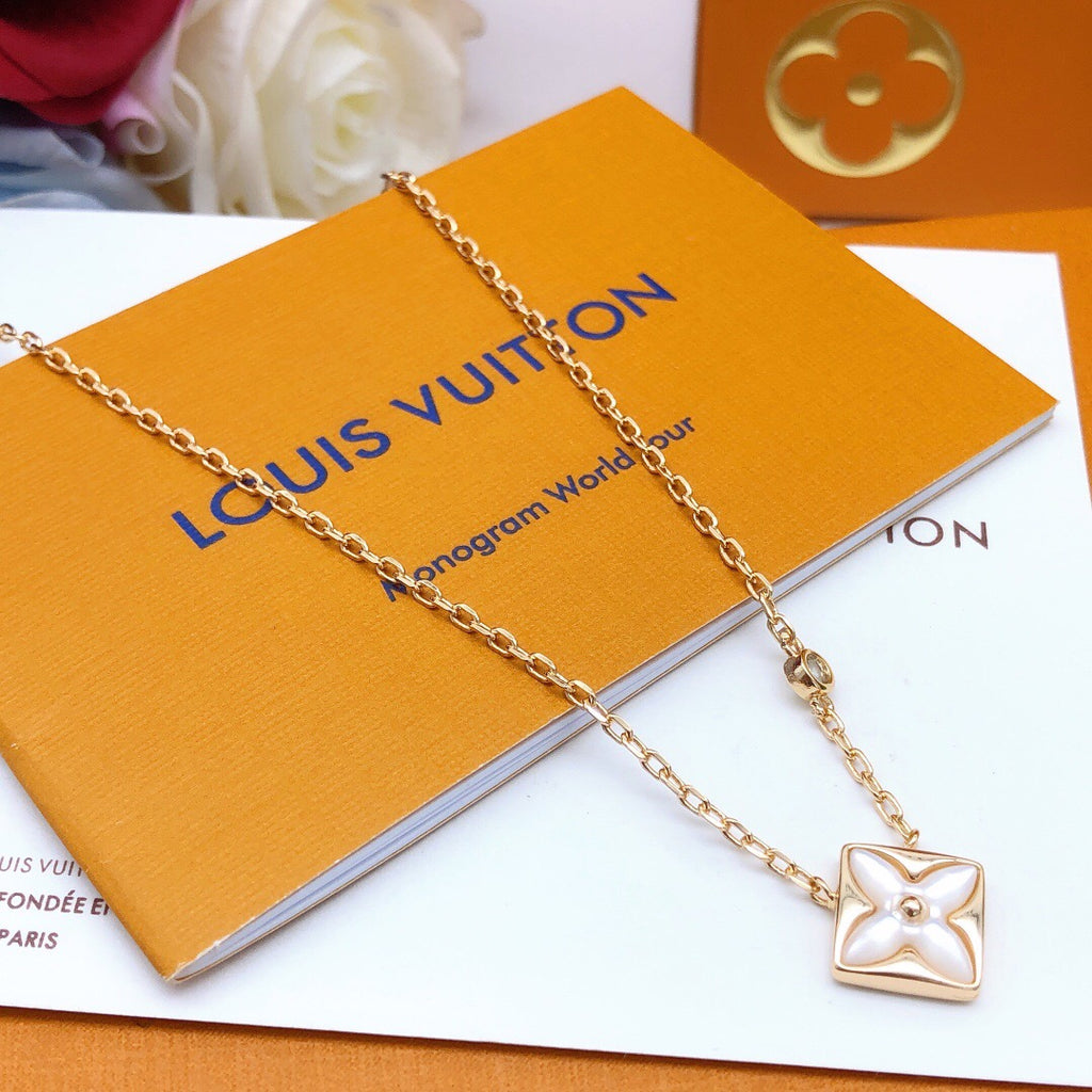 Louis Vuitton Rose Gold-Tone Gold-Tone White Monogram Necklace - album image 2