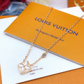 Louis Vuitton Rose Gold-Tone Gold-Tone White Monogram Necklace - album image 1