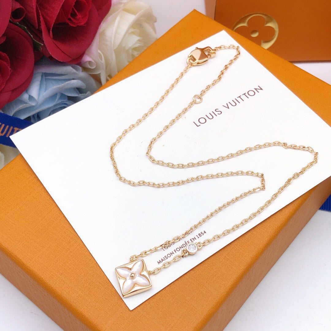 Louis Vuitton Rose Gold-Tone Gold-Tone White Monogram Necklace - album image 6