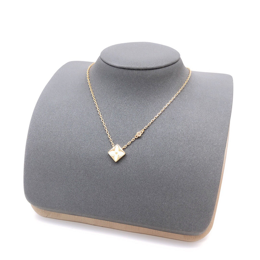 Louis Vuitton Rose Gold-Tone Gold-Tone White Monogram Necklace - album image 7