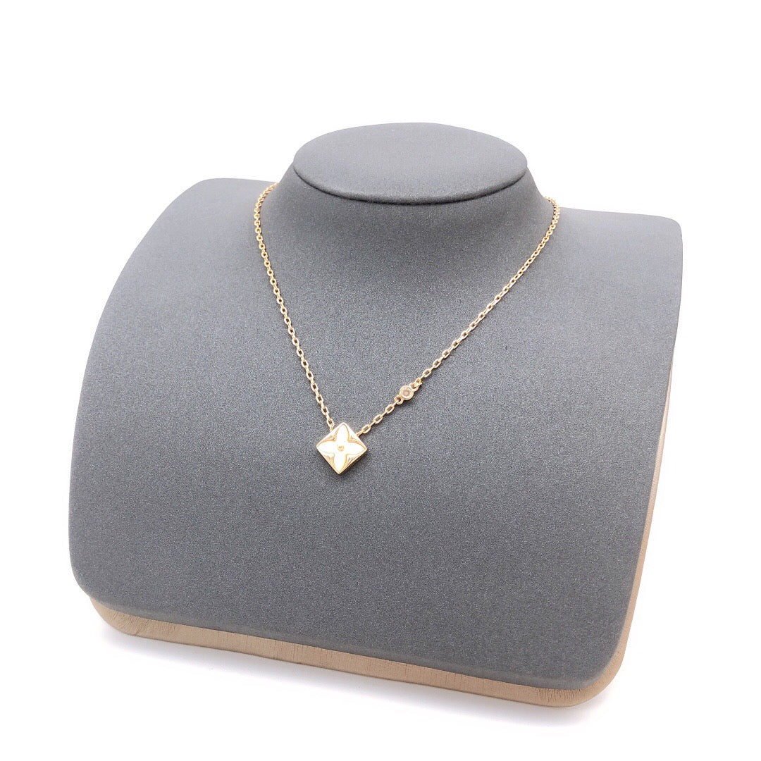 Louis Vuitton Rose Gold-Tone Gold-Tone White Monogram Necklace - album image 7