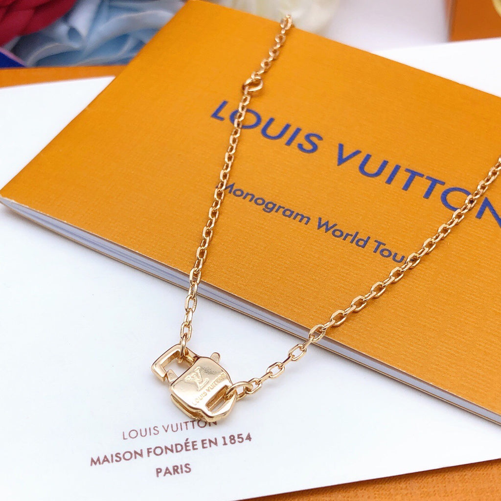 Louis Vuitton Rose Gold-Tone Gold-Tone White Monogram Necklace - album image 5