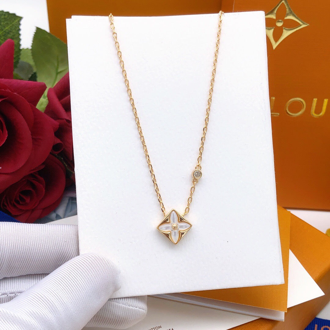 Louis Vuitton Rose Gold-Tone Gold-Tone White Monogram Necklace - album image 4