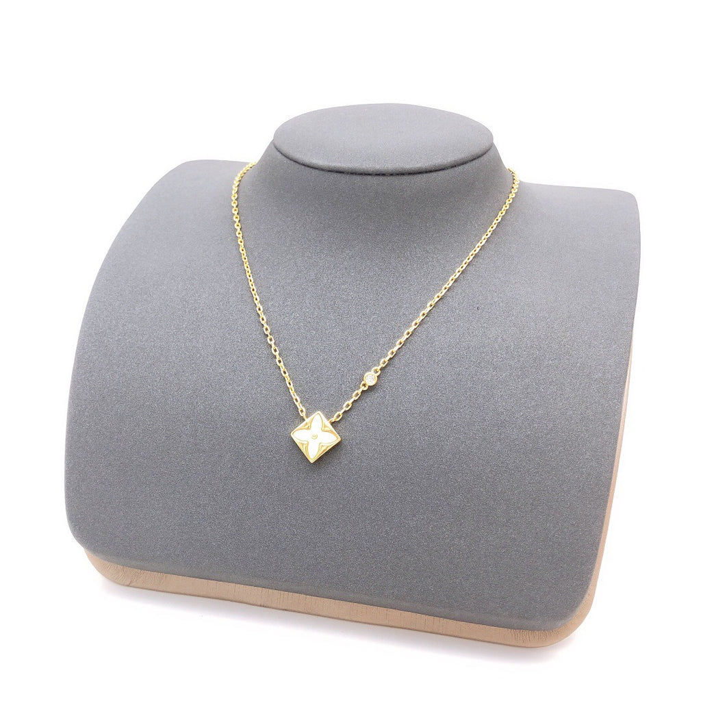 Louis Vuitton White Mother-of-Pearl Monogram Necklace - album image 7