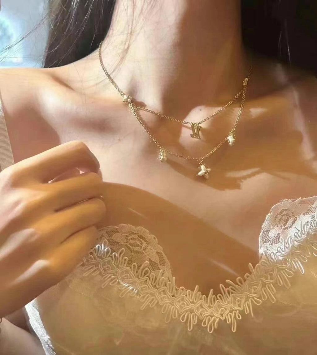 Louis Vuitton Double-Layer Flower Necklace - album image 8