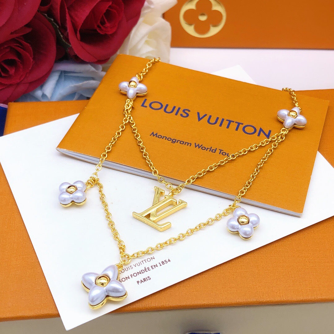 Louis Vuitton Double-Layer Flower Necklace - album image 2
