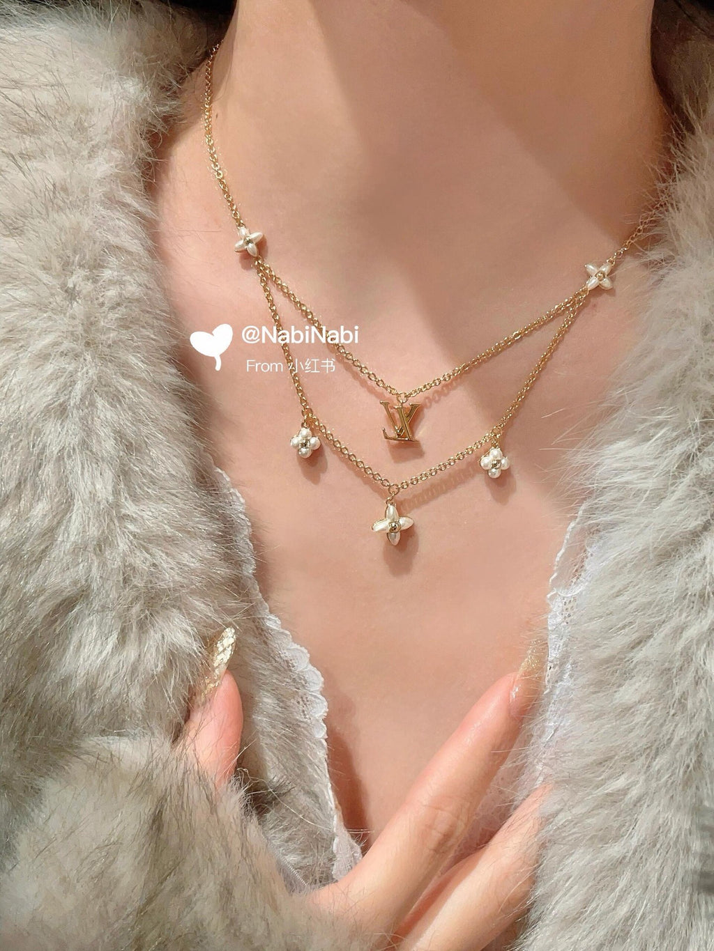 Louis Vuitton Double-Layer Flower Necklace - album image 9
