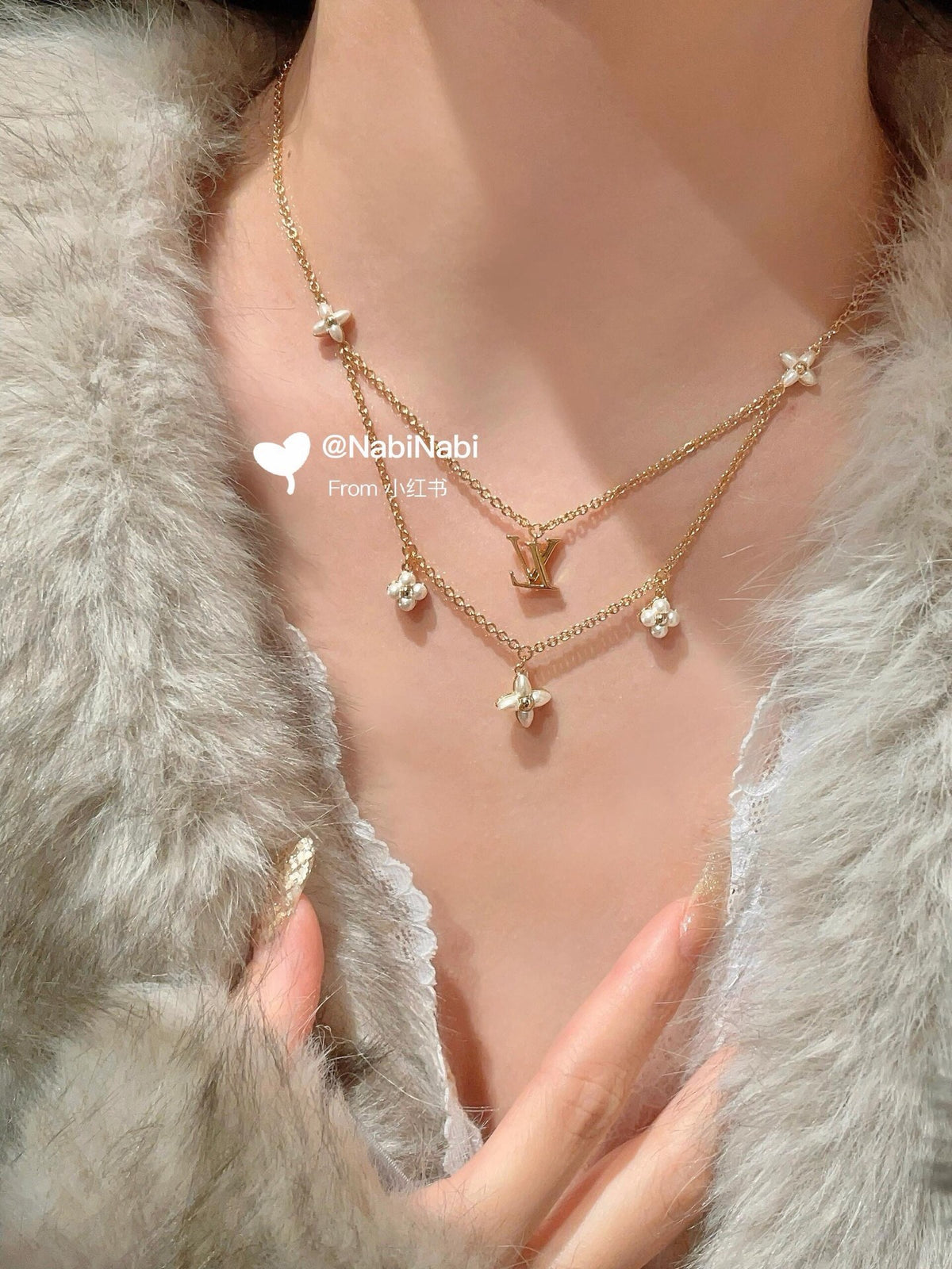 Louis Vuitton Double-Layer Flower Necklace - album image 9