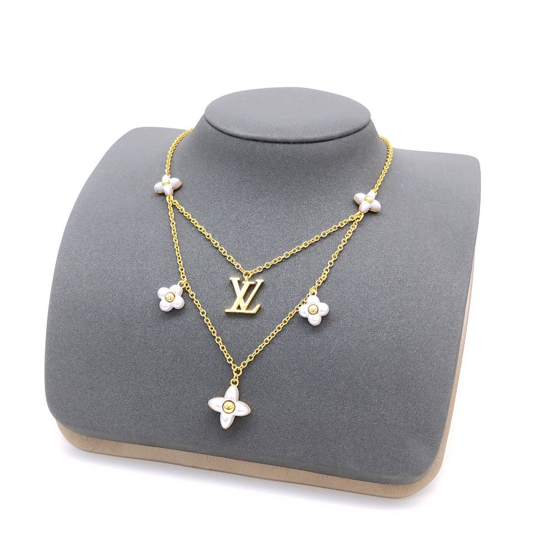 Louis Vuitton Double-Layer Flower Necklace - album image 5