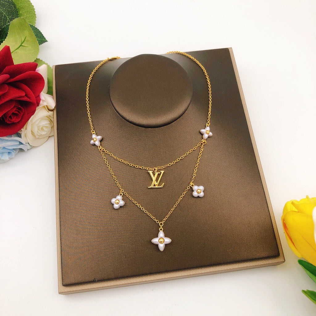 Louis Vuitton Double-Layer Flower Necklace - album image 6